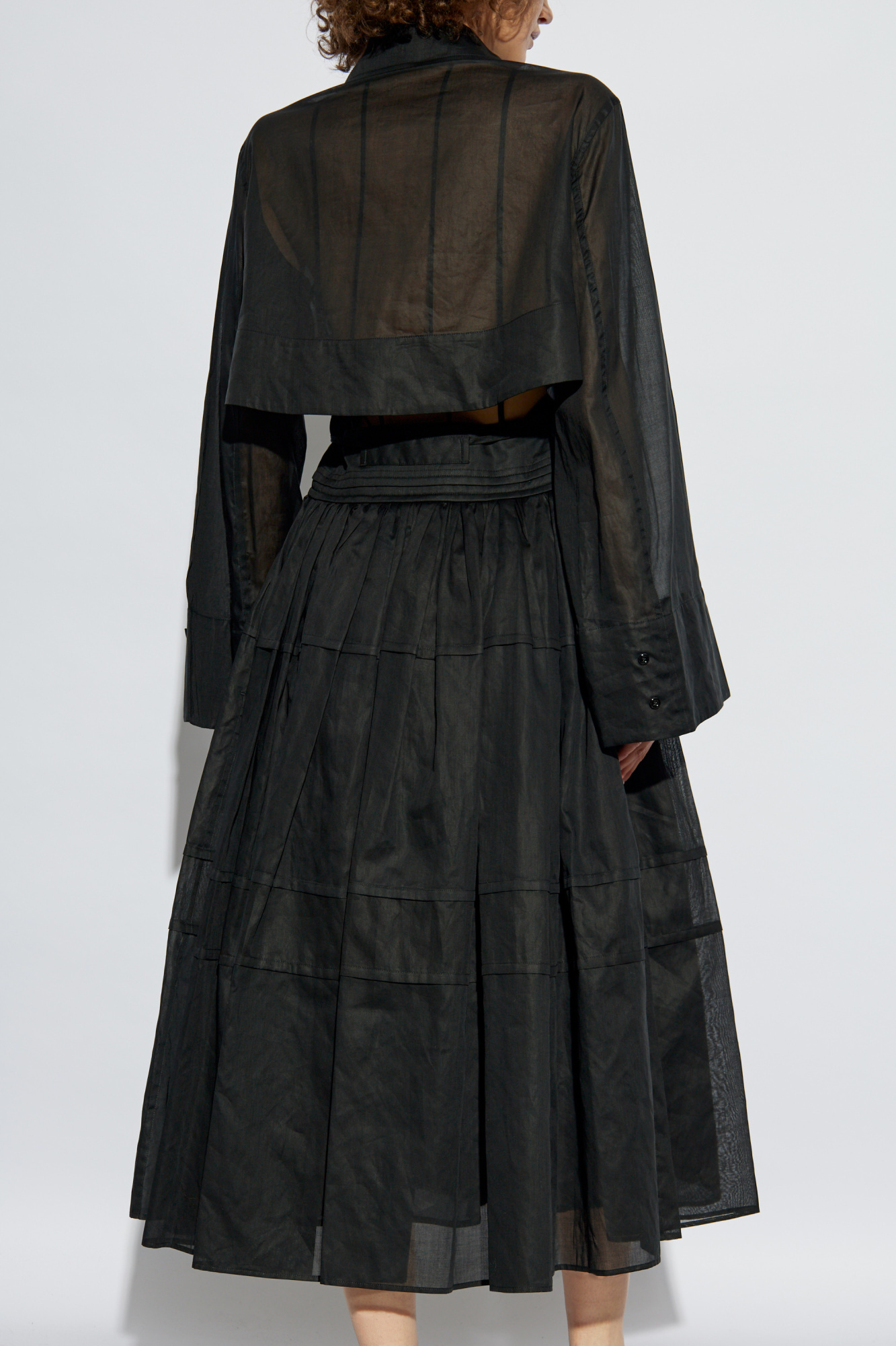 Black Dress with draping at the waist JIL SANDER - Vitkac Italy